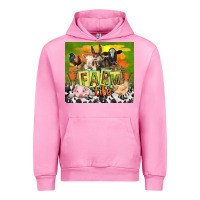 Fuchsia Pink farm life with animals Urban Hoodie - TumblerDesignByShophia