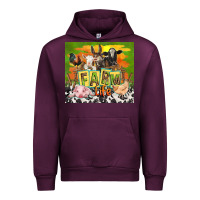 Mauve Wine farm life with animals Urban Hoodie - TumblerDesignByShophia