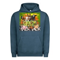 Pigment Midnight Navy farm life with animals Urban Hoodie - TumblerDesignByShophia