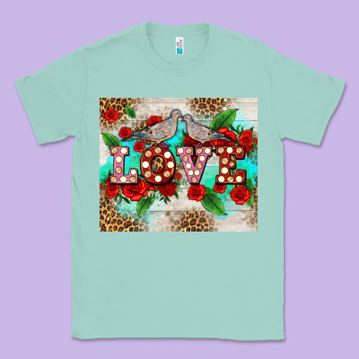 Love Birds And Love With Ross Classic Tee Designed By Adodesignshop