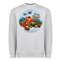 Heather Grey merry christmas small town christmas ornament Heavyweight Sweatshirt - BundleAndBundleShop