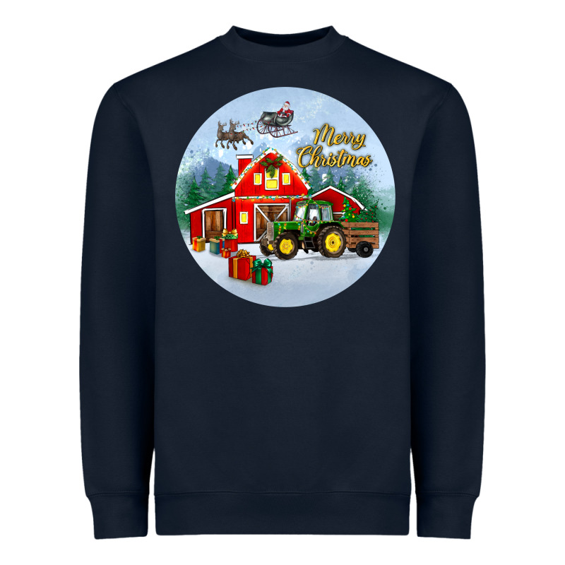 Merry Christmas Small Town Christmas Ornament Heavyweight Sweatshirt by BundleAndBundleShop | Teevron