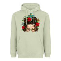Matcha Messy Bun Mom Faith And Rose Heavyweight Hoodie - BundleAndBundleShop