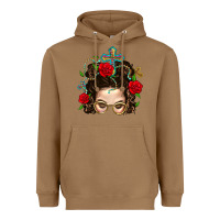 Toasted Coconut Messy Bun Mom Faith And Rose Heavyweight Hoodie - BundleAndBundleShop