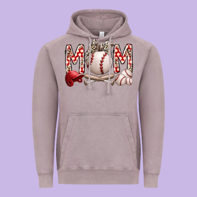 Mom Baseball Vintage Hoodie Designed By Racoondesign