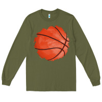 Army Green basketball patch Long Sleeve Tee - AdoDesignShop