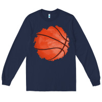 Navy basketball patch Long Sleeve Tee - AdoDesignShop