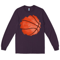 Plum basketball patch Long Sleeve Tee - AdoDesignShop