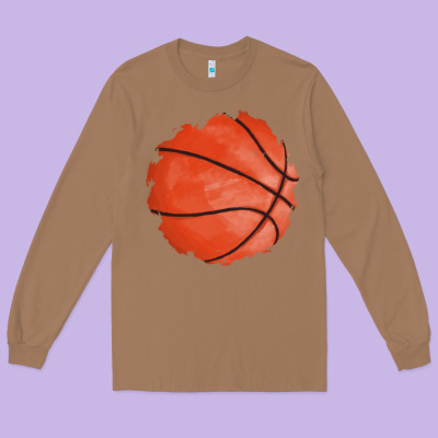 Basketball Patch Long Sleeve Tee Designed By Adodesignshop