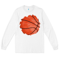 White basketball patch Long Sleeve Tee - AdoDesignShop