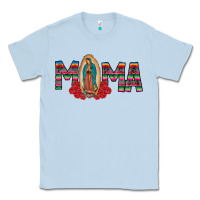 Dusty Blue Mama Our Lady Classic Tee - CowhideDigitalArt