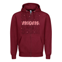 Burgundy mom senior Zipper Hoodie - MaliasSmallBusiness