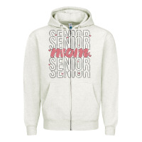 Oatmeal Heather mom senior Zipper Hoodie - MaliasSmallBusiness