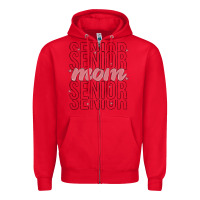 Red mom senior Zipper Hoodie - MaliasSmallBusiness