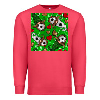 Cardinal soccer gnomes and hearts seamless pattern Premium Sweatshirt - BundleAndBundleShop