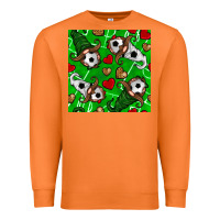 Carrot soccer gnomes and hearts seamless pattern Premium Sweatshirt - BundleAndBundleShop
