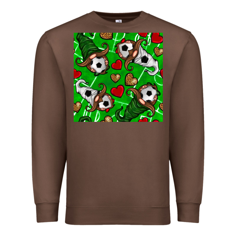 Soccer Gnomes And Hearts Seamless Pattern Premium Sweatshirt by BundleAndBundleShop | Teevron