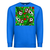 True Royal soccer gnomes and hearts seamless pattern Premium Sweatshirt - BundleAndBundleShop