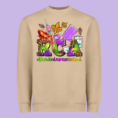 Mardi Gras Rca Resident Care Assistant Heavyweight Sweatshirt Designed By Adodesignshop