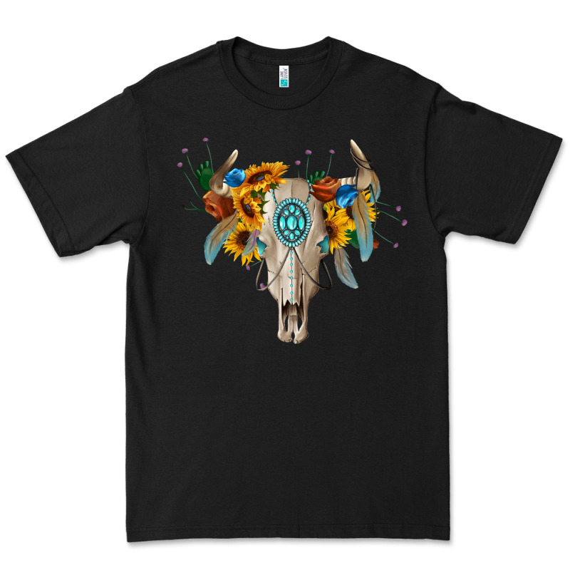 Boho Bull Skull Premium Tee by BarkalooDesign | Teevron