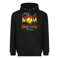 Black I'm a Softball mom we don't do that keep calm Heavyweight Hoodie - BundleAndBundleShop