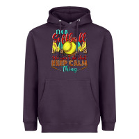 Plum I'm a Softball mom we don't do that keep calm Heavyweight Hoodie - BundleAndBundleShop