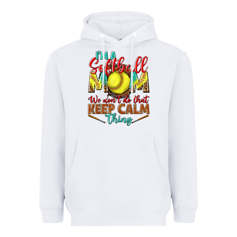 I'm A Softball Mom We Don't Do That Keep Calm Heavyweight Hoodie by BundleAndBundleShop | Teevron
