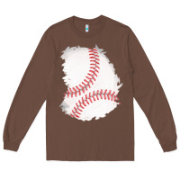 Chestnut baseball patch Long Sleeve Tee - AdoDesignShop