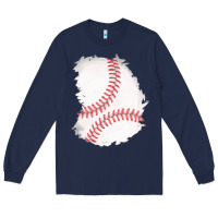 Navy baseball patch Long Sleeve Tee - AdoDesignShop