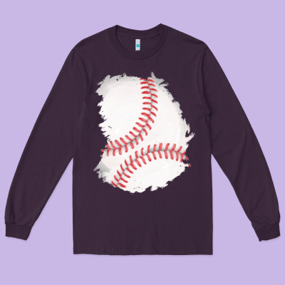 Baseball Patch Long Sleeve Tee Designed By Adodesignshop