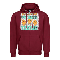 Burgundy professional patience Zipper Hoodie - MaliasSmallBusiness