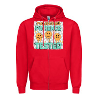 Red professional patience Zipper Hoodie - MaliasSmallBusiness