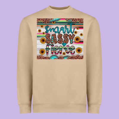 Smart  Sassy Fierce Heavyweight Sweatshirt Designed By Jahusdesignshop