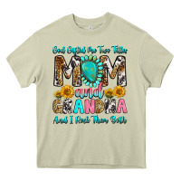 God Gifted Me Two Titles Mom And Grandma And I Roc Heavy Core Tee | Teevron