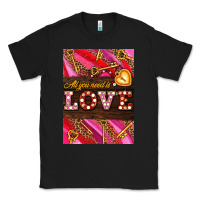 Black all you need is love Classic Tee - AdoDesignShop