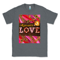 Charcoal Heather all you need is love Classic Tee - AdoDesignShop