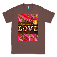 Chestnut all you need is love Classic Tee - AdoDesignShop