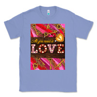 Colony Blue all you need is love Classic Tee - AdoDesignShop