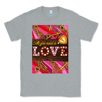 Heather Grey all you need is love Classic Tee - AdoDesignShop