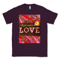 Plum all you need is love Classic Tee - AdoDesignShop