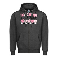 Charcoal Heather teaching sweetheart Zipper Hoodie - MaliasSmallBusiness