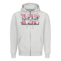 Dove Grey teaching sweetheart Zipper Hoodie - MaliasSmallBusiness