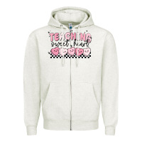 Oatmeal Heather teaching sweetheart Zipper Hoodie - MaliasSmallBusiness