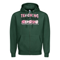 Sports Green teaching sweetheart Zipper Hoodie - MaliasSmallBusiness