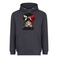 Smoke Mexican Mom Life Messy Bun Mama Heavyweight Hoodie - BundleAndBundleShop