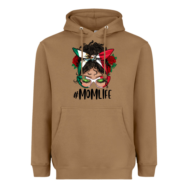 Mexican Mom Life Messy Bun Mama Heavyweight Hoodie by BundleAndBundleShop | Teevron