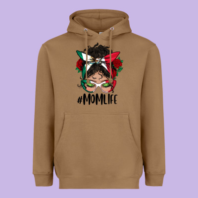 Mexican Mom Life Messy Bun Mama Heavyweight Hoodie Designed By Bundleandbundleshop