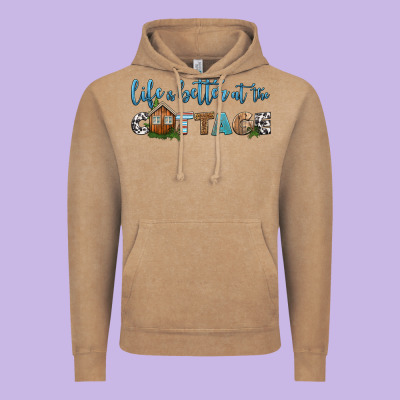 Life Is Better At The Cottage Vintage Hoodie Designed By Hra Design Shop