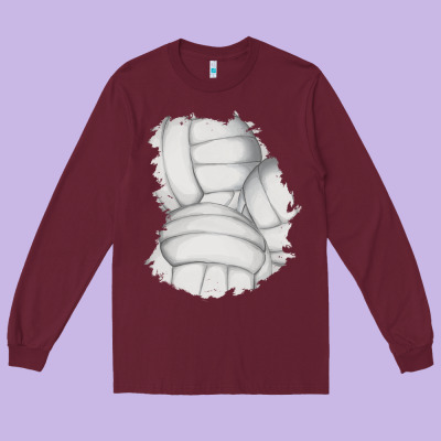 2 Volleyball Patch Long Sleeve Tee Designed By Adodesignshop