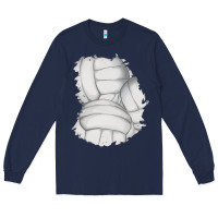 Navy 2 volleyball patch Long Sleeve Tee - AdoDesignShop